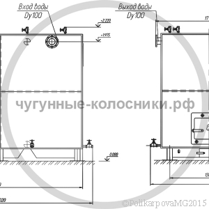 Чертеж колосникового котла КВр-1,2