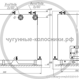 Чертеж колосникового котла КВр-1,4